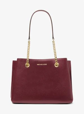 Teagan Large Pebbled Leather Shoulder Bag - Image 42