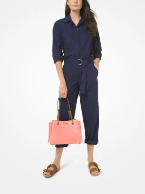 Teagan Large Pebbled Leather Shoulder Bag - Image 8