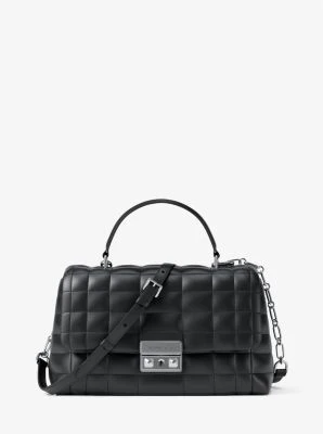 Tribeca Medium Quilted Leather Satchel - Image 3
