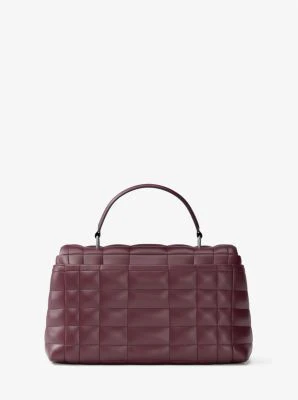 Tribeca Medium Quilted Leather Satchel - Image 8