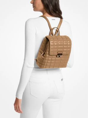 Tribeca Small Quilted Leather Backpack - Image 7
