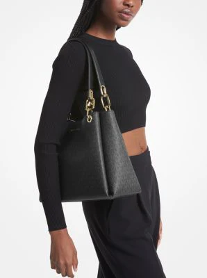 Trisha Large Logo Shoulder Bag - Image 16