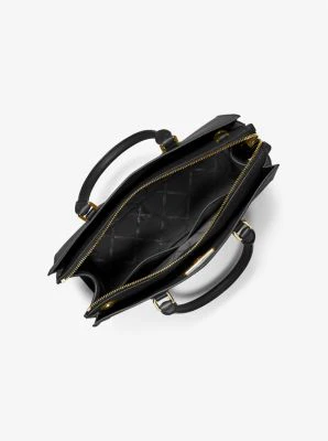 Valerie Medium Pebbled Leather Satchel - Image 18