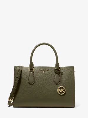 Valerie Medium Pebbled Leather Satchel - Image 7