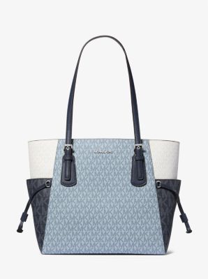 Voyager Large Color-Block Signature Logo Tote Bag - Image 11