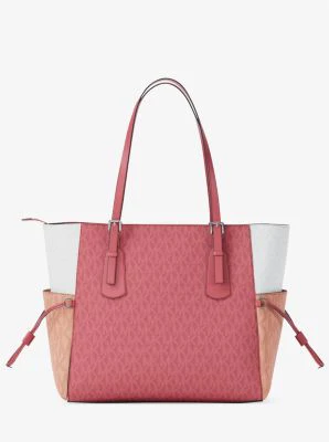 Voyager Large Color-Block Signature Logo Tote Bag - Image 14