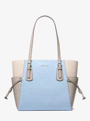 Voyager Large Color-Block Signature Logo Tote Bag - Image 2