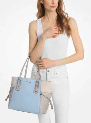 Voyager Large Color-Block Signature Logo Tote Bag - Image 4