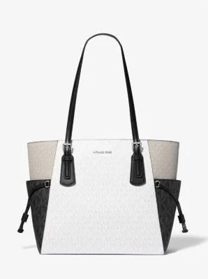 Voyager Large Color-Block Signature Logo Tote Bag - Image 5