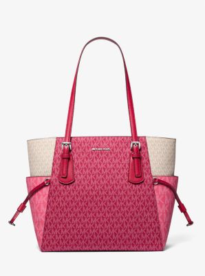 Voyager Large Color-Block Signature Logo Tote Bag - Image 8