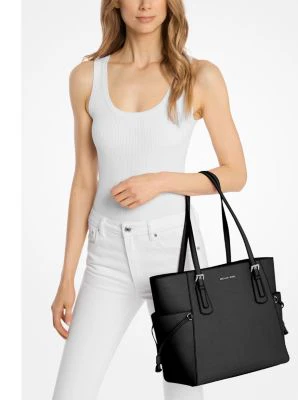 Voyager Large Saffiano Leather Tote Bag - Image 16
