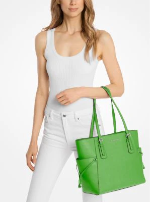 Voyager Large Saffiano Leather Tote Bag - Image 8