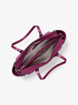Voyager Medium Crossgrain Leather Tote Bag - Image 12