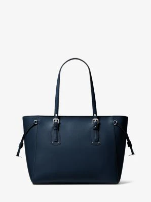 Voyager Medium Crossgrain Leather Tote Bag - Image 36