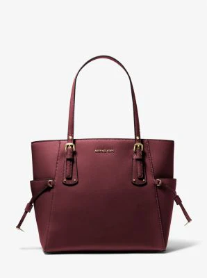 Voyager Small Saffiano Leather Tote Bag - Image 8