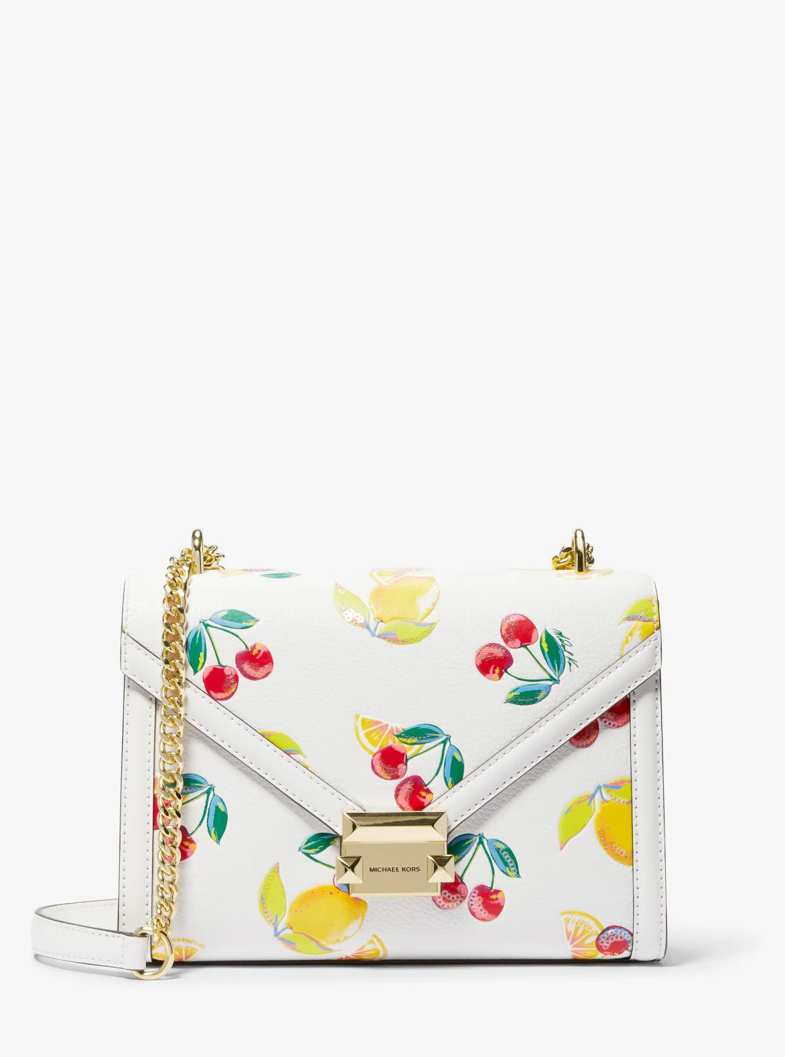 Whitney Medium Sequined Fruit Print Shoulder Bag - Image 6
